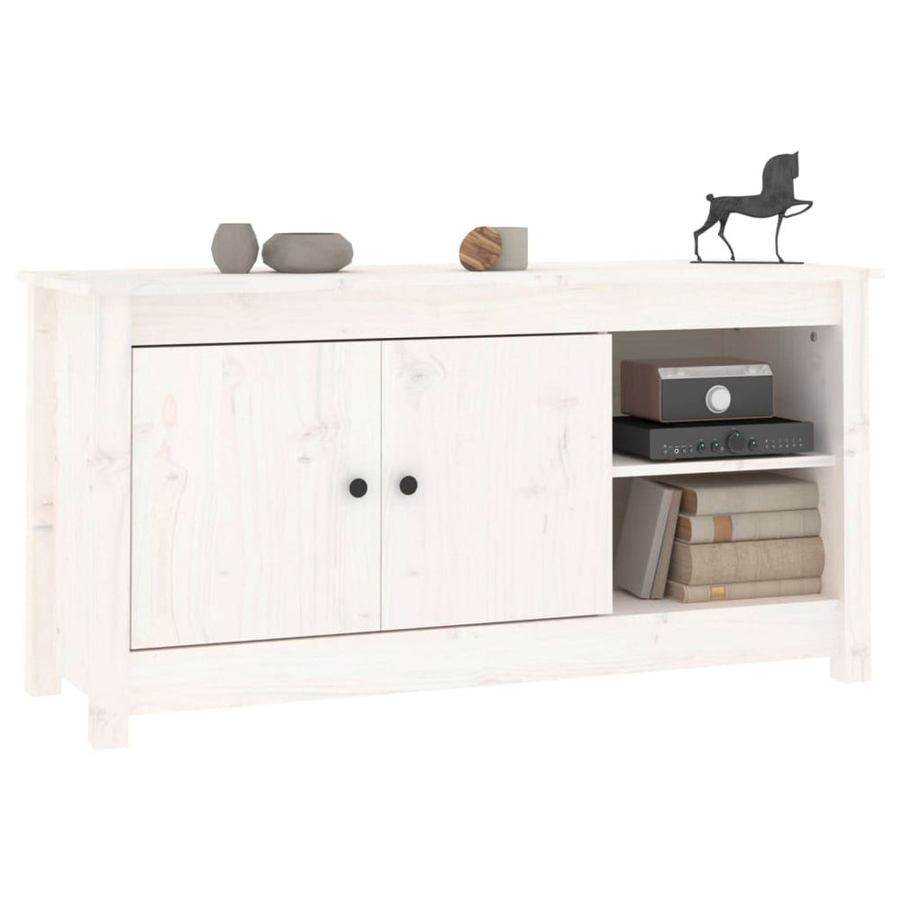 Tv-meubel 103x36,5x52 cm massief grenenhout wit MeubelReus