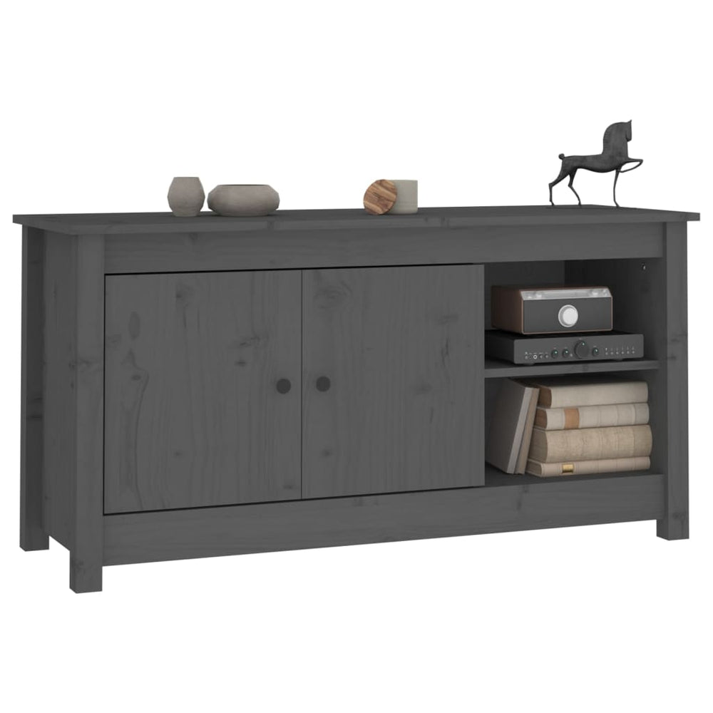 Tv-meubel 103x36,5x52 cm massief grenenhout grijs MeubelReus