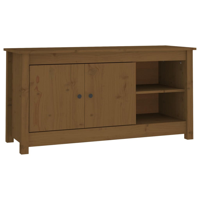 Tv-meubel 103x36,5x52 cm massief grenenhout honingbruin MeubelReus