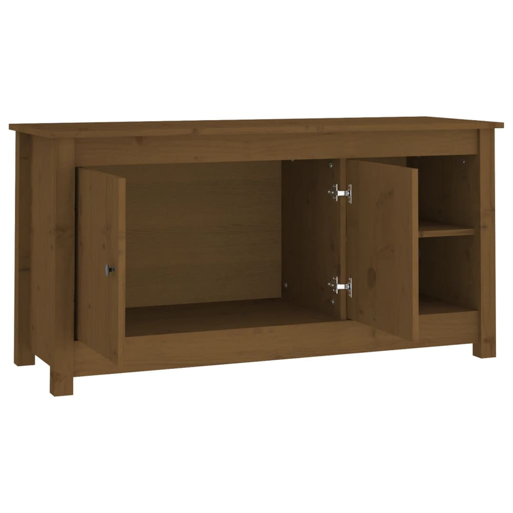 Tv-meubel 103x36,5x52 cm massief grenenhout honingbruin MeubelReus