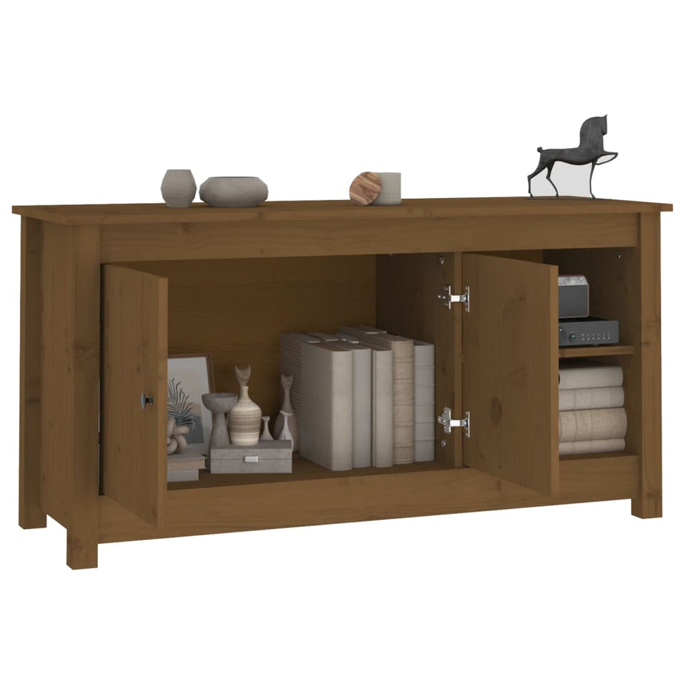 Tv-meubel 103x36,5x52 cm massief grenenhout honingbruin MeubelReus