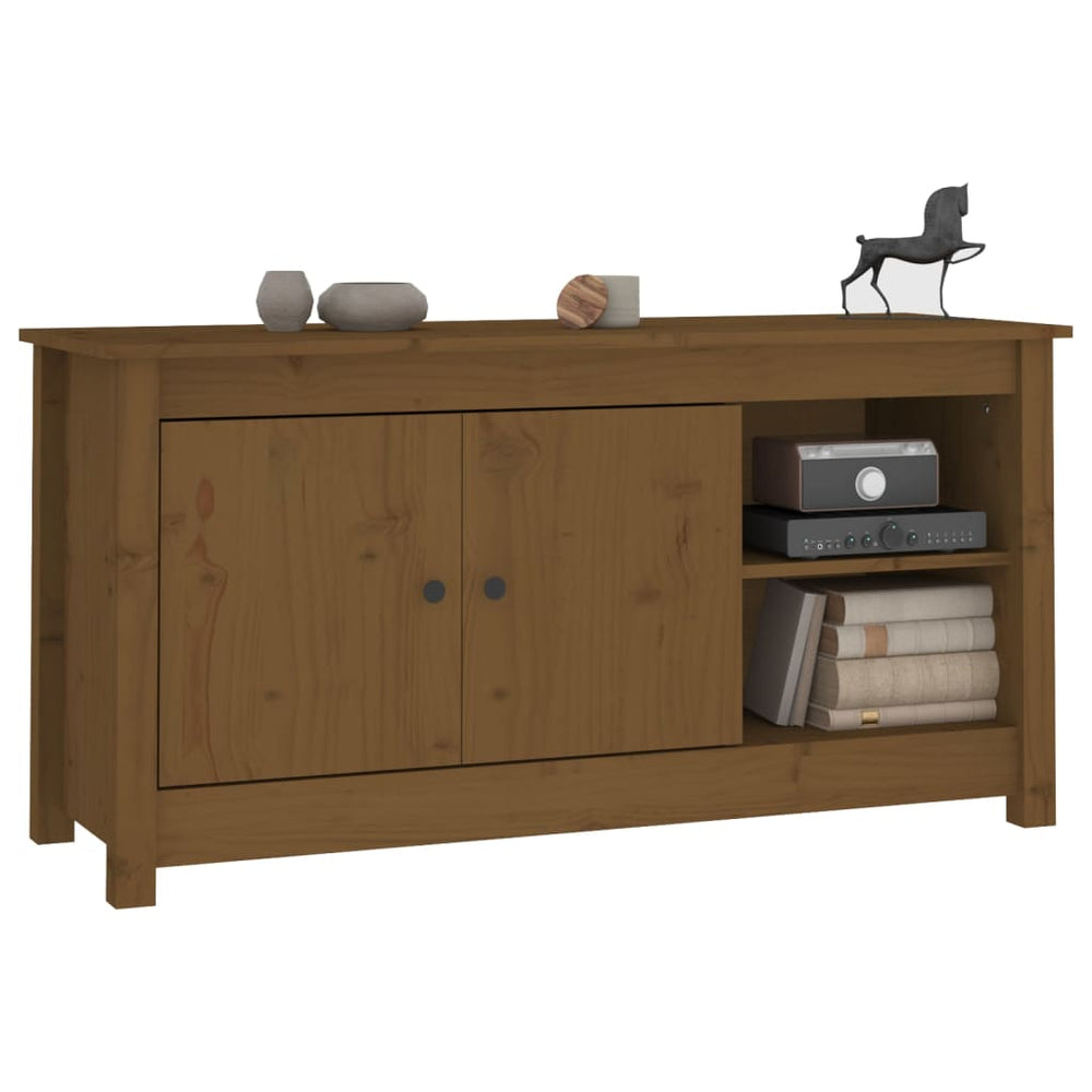 Tv-meubel 103x36,5x52 cm massief grenenhout honingbruin MeubelReus