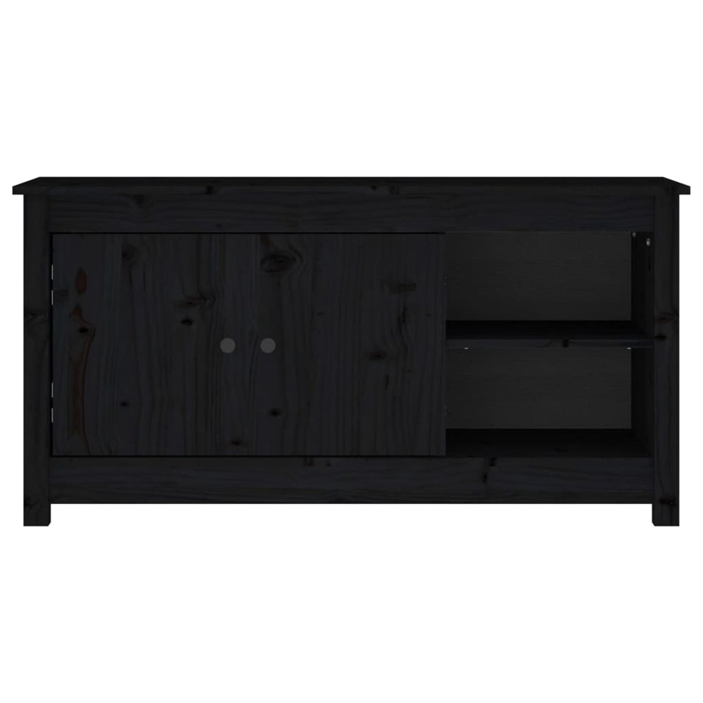 Tv-meubel 103x36,5x52 cm massief grenenhout zwart MeubelReus
