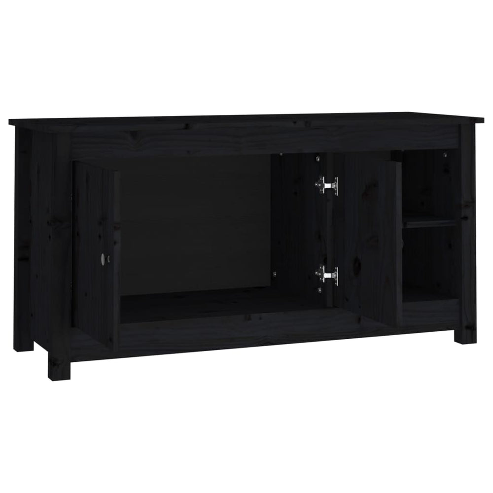 Tv-meubel 103x36,5x52 cm massief grenenhout zwart MeubelReus