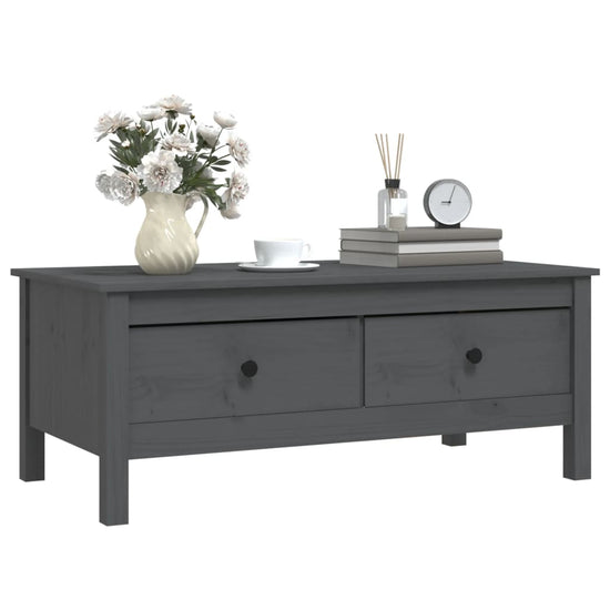 Salontafel 100x50x40 cm massief grenenhout grijs MeubelReus