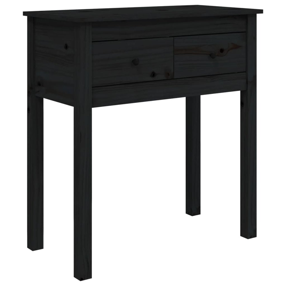Wandtafel 70x35x75 cm massief grenenhout zwart MeubelReus