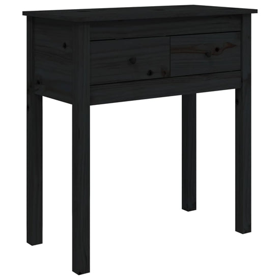 Wandtafel 70x35x75 cm massief grenenhout zwart MeubelReus