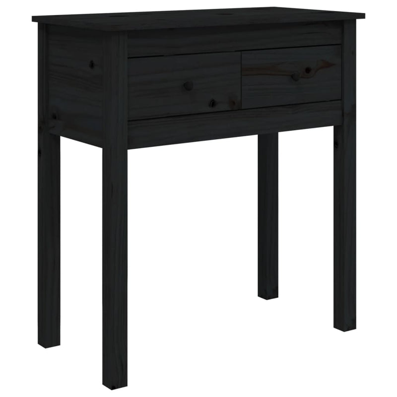 Wandtafel 70x35x75 cm massief grenenhout zwart MeubelReus
