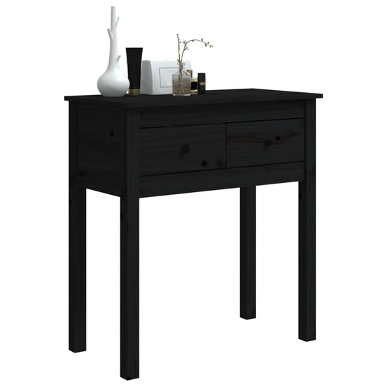 Wandtafel 70x35x75 cm massief grenenhout zwart MeubelReus