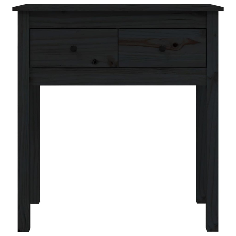 Wandtafel 70x35x75 cm massief grenenhout zwart MeubelReus