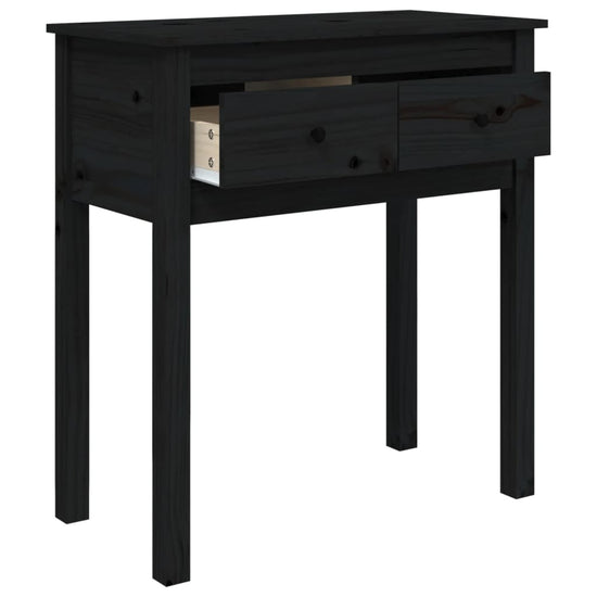 Wandtafel 70x35x75 cm massief grenenhout zwart MeubelReus