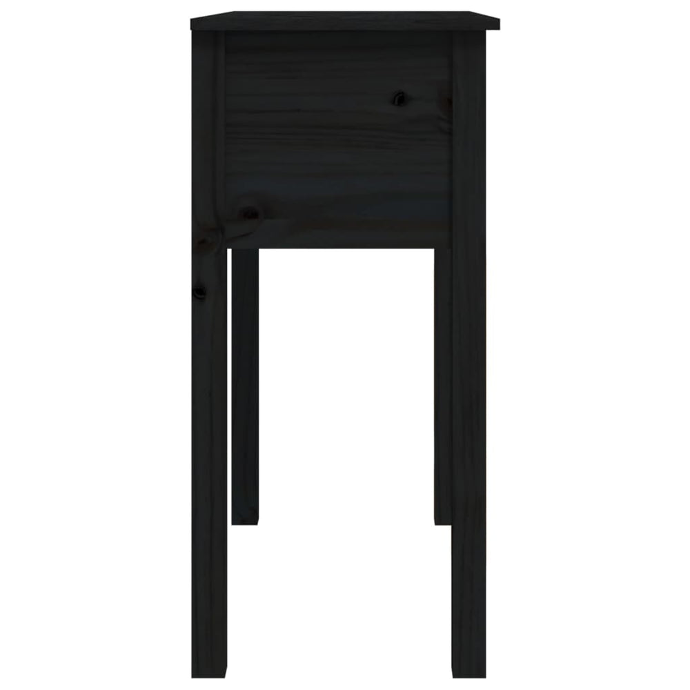 Wandtafel 70x35x75 cm massief grenenhout zwart MeubelReus