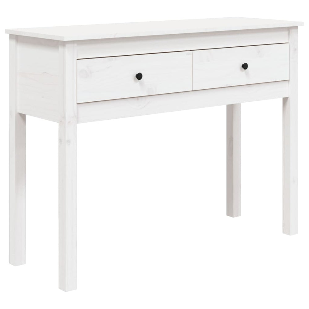Wandtafel 100x35x75 cm massief grenenhout wit MeubelReus