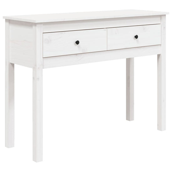 Wandtafel 100x35x75 cm massief grenenhout wit MeubelReus