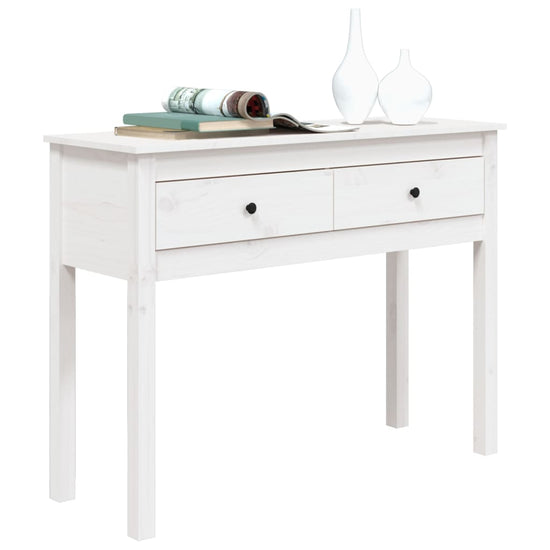 Wandtafel 100x35x75 cm massief grenenhout wit MeubelReus