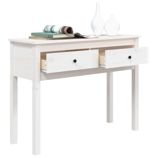 Wandtafel 100x35x75 cm massief grenenhout wit MeubelReus