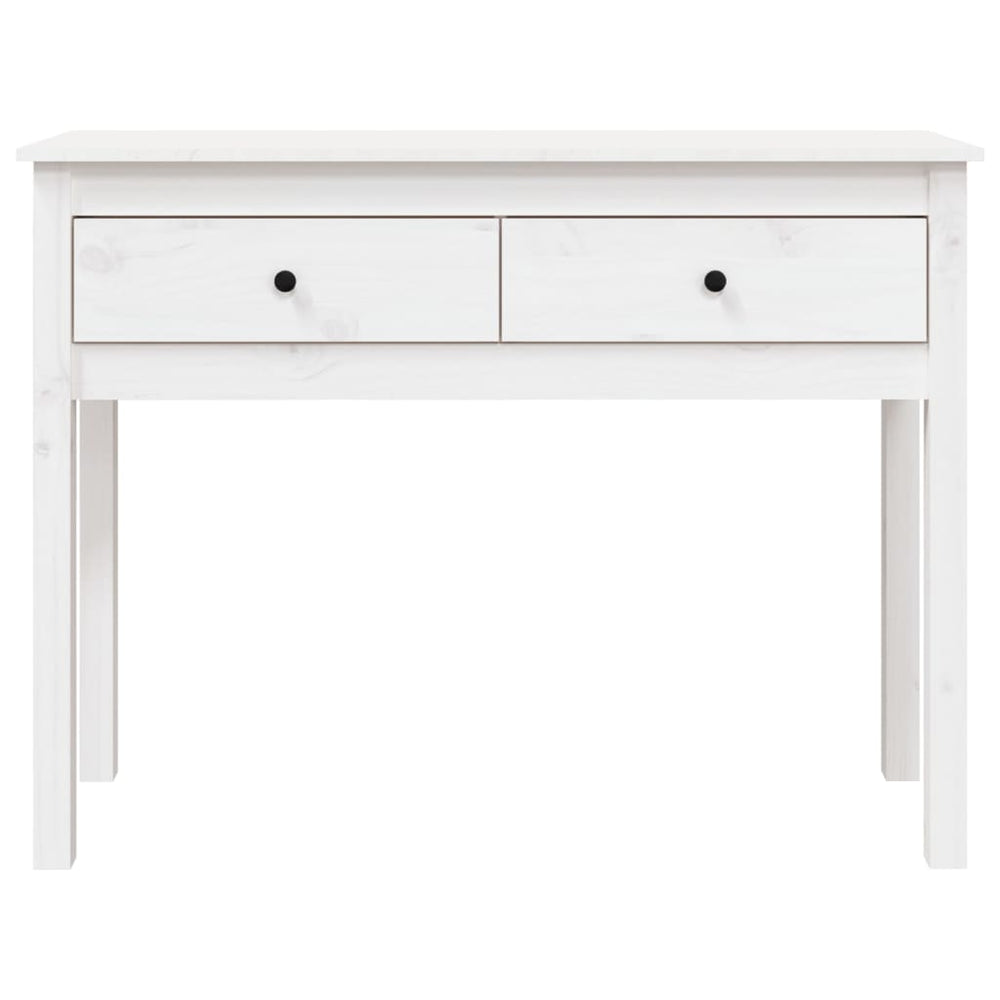 Wandtafel 100x35x75 cm massief grenenhout wit MeubelReus