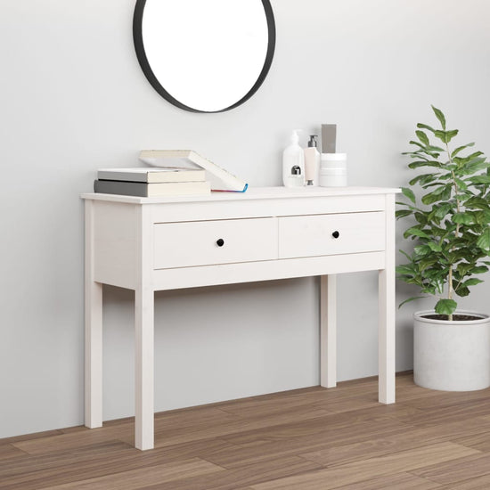 Wandtafel 100x35x75 cm massief grenenhout wit MeubelReus