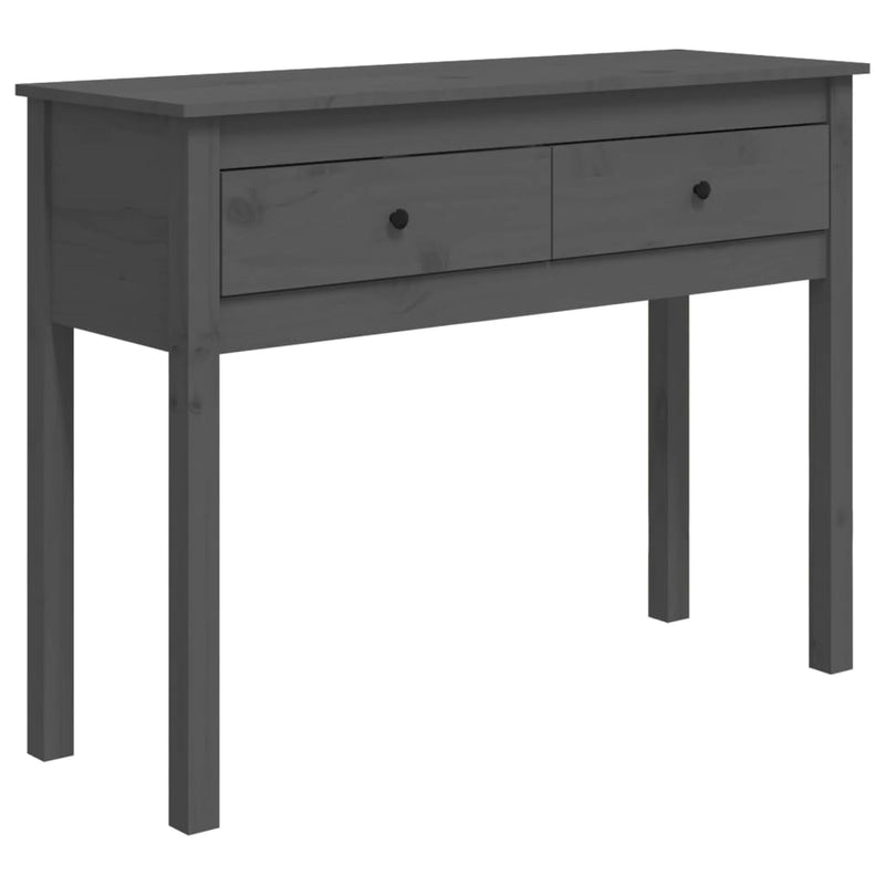 Wandtafel 100x35x75 cm massief grenenhout grijs MeubelReus