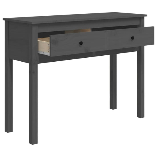 Wandtafel 100x35x75 cm massief grenenhout grijs MeubelReus