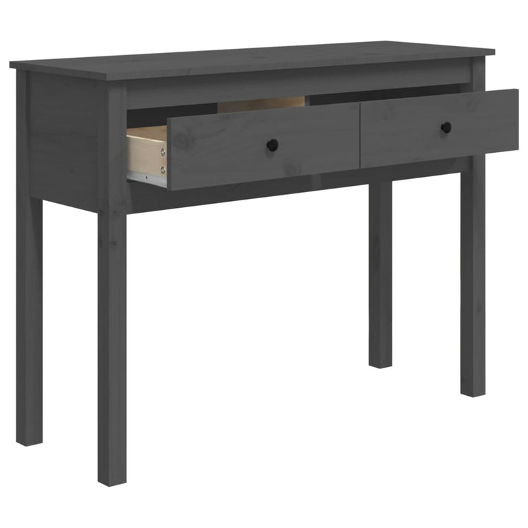 Wandtafel 100x35x75 cm massief grenenhout grijs MeubelReus