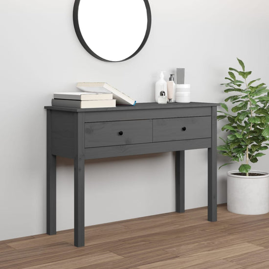 Wandtafel 100x35x75 cm massief grenenhout grijs MeubelReus