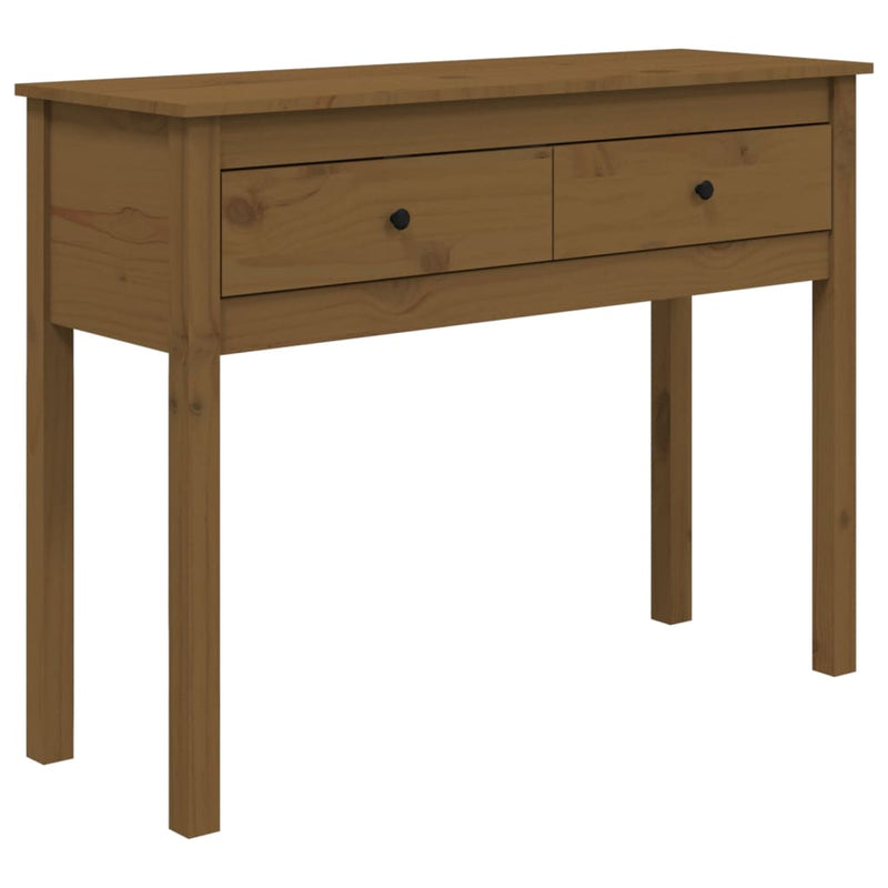 Wandtafel 100x35x75 cm massief grenenhout honingbruin MeubelReus