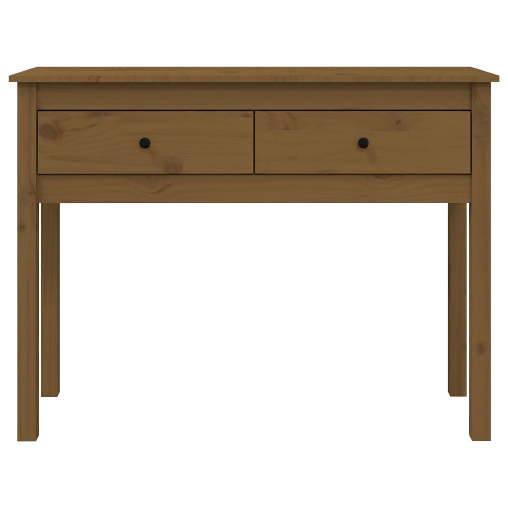 Wandtafel 100x35x75 cm massief grenenhout honingbruin MeubelReus