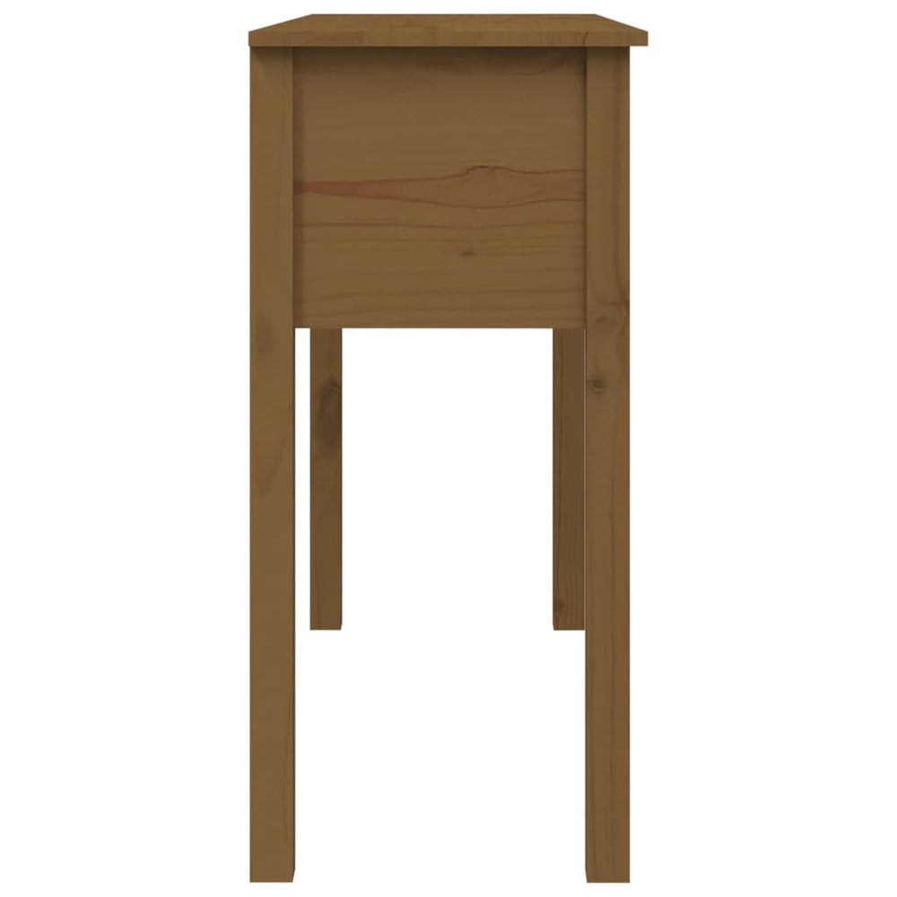 Wandtafel 100x35x75 cm massief grenenhout honingbruin MeubelReus