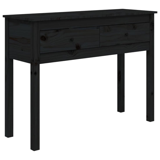Wandtafel 100x35x75 cm massief grenenhout zwart MeubelReus