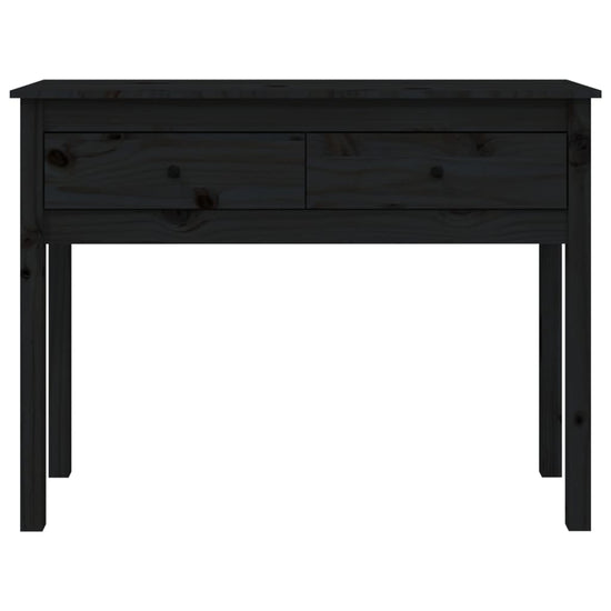 Wandtafel 100x35x75 cm massief grenenhout zwart MeubelReus