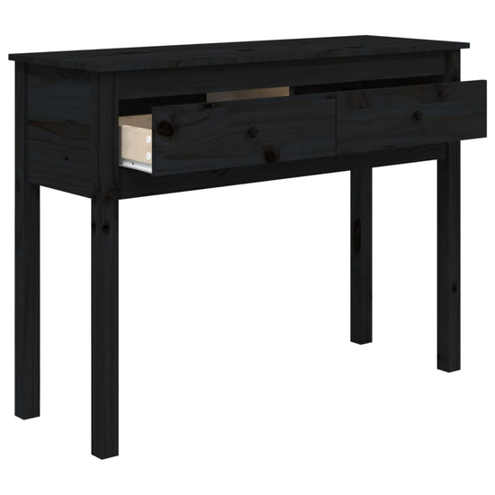 Wandtafel 100x35x75 cm massief grenenhout zwart MeubelReus