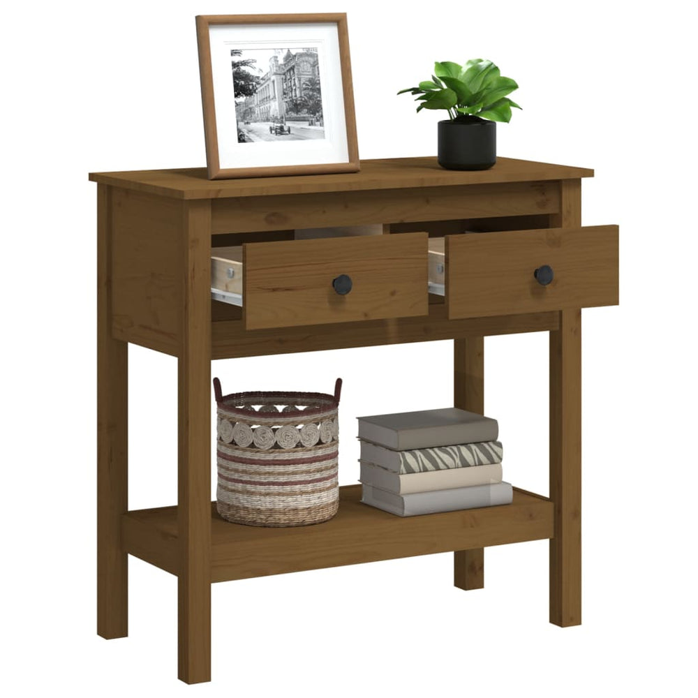 Wandtafel 75x35x75 cm massief grenenhout honingbruin MeubelReus