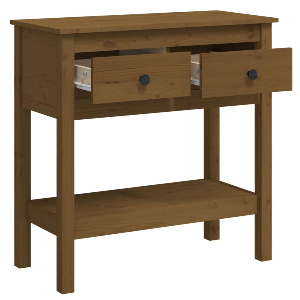 Wandtafel 75x35x75 cm massief grenenhout honingbruin MeubelReus
