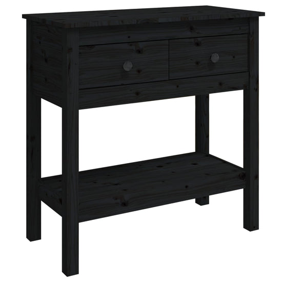 Wandtafel 75x35x75 cm massief grenenhout zwart MeubelReus