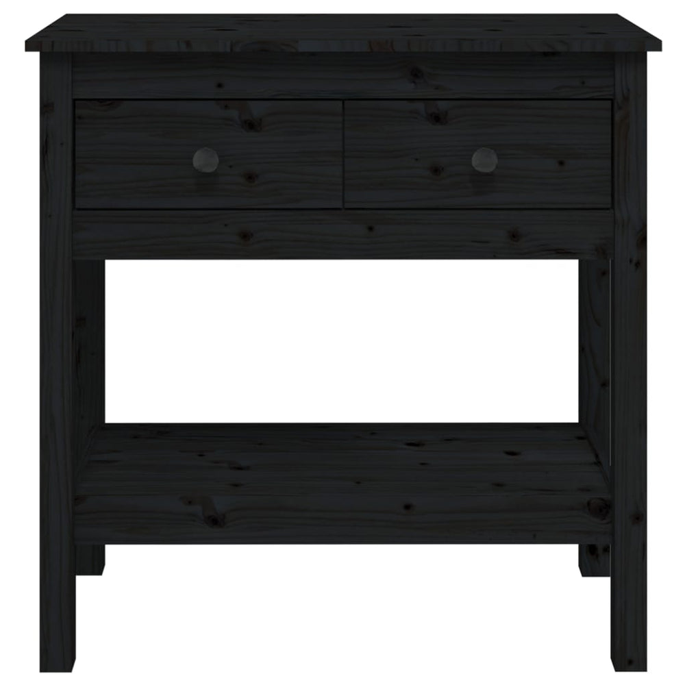 Wandtafel 75x35x75 cm massief grenenhout zwart MeubelReus