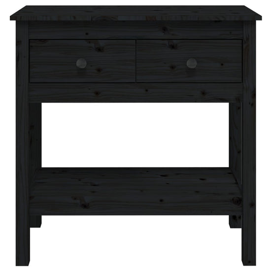Wandtafel 75x35x75 cm massief grenenhout zwart MeubelReus