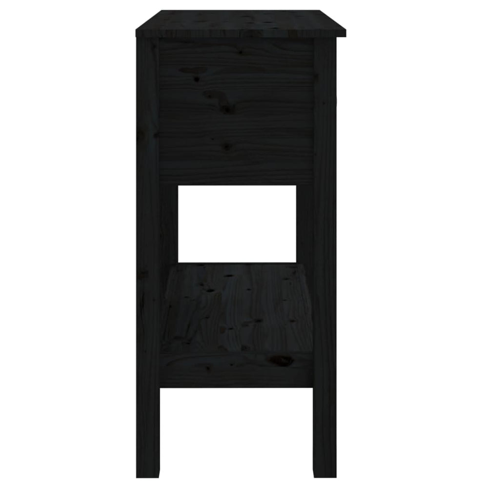 Wandtafel 75x35x75 cm massief grenenhout zwart MeubelReus