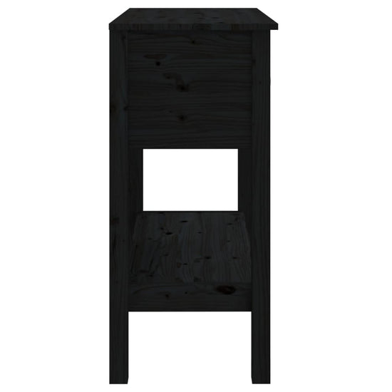 Wandtafel 75x35x75 cm massief grenenhout zwart MeubelReus