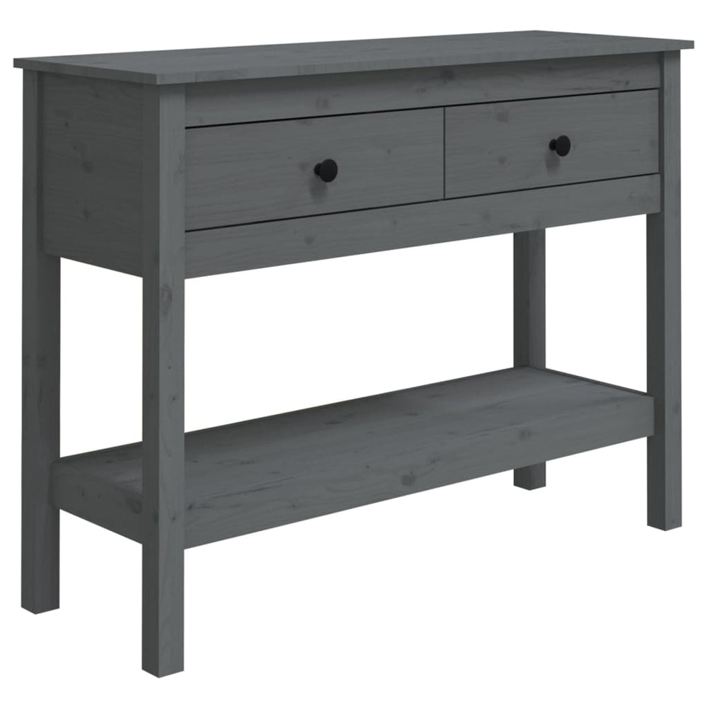 Wandtafel 100x35x75 cm massief grenenhout grijs MeubelReus