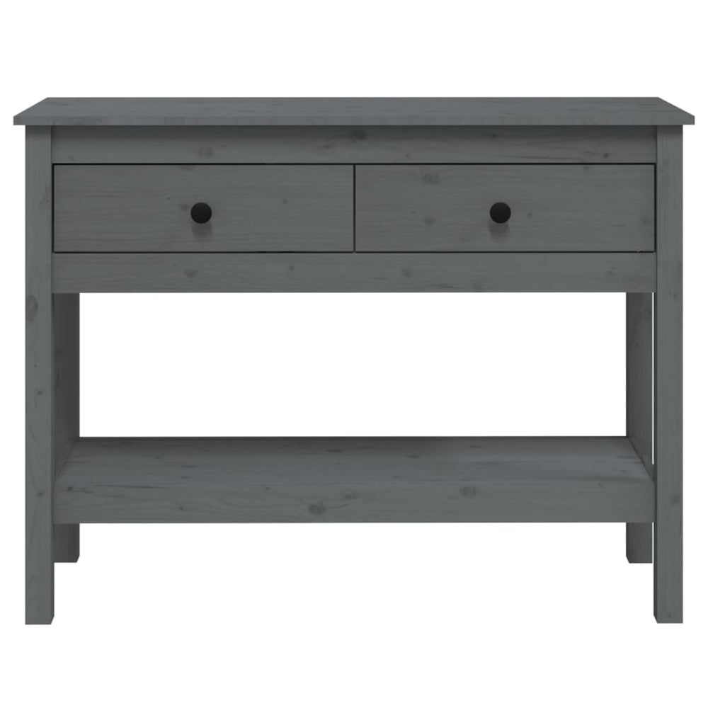 Wandtafel 100x35x75 cm massief grenenhout grijs MeubelReus