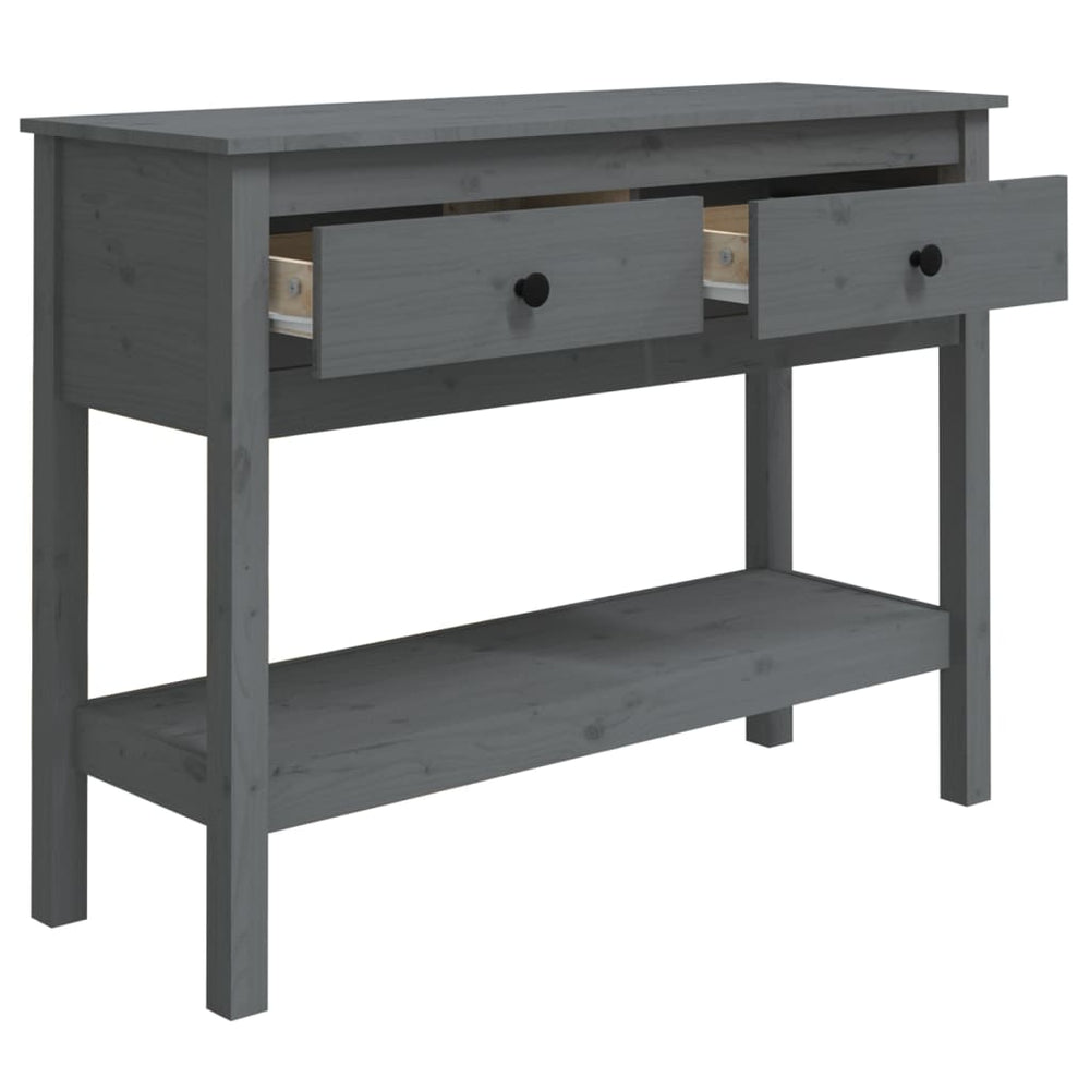 Wandtafel 100x35x75 cm massief grenenhout grijs MeubelReus