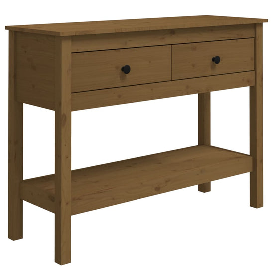 Wandtafel 100x35x75 cm massief grenenhout honingbruin MeubelReus