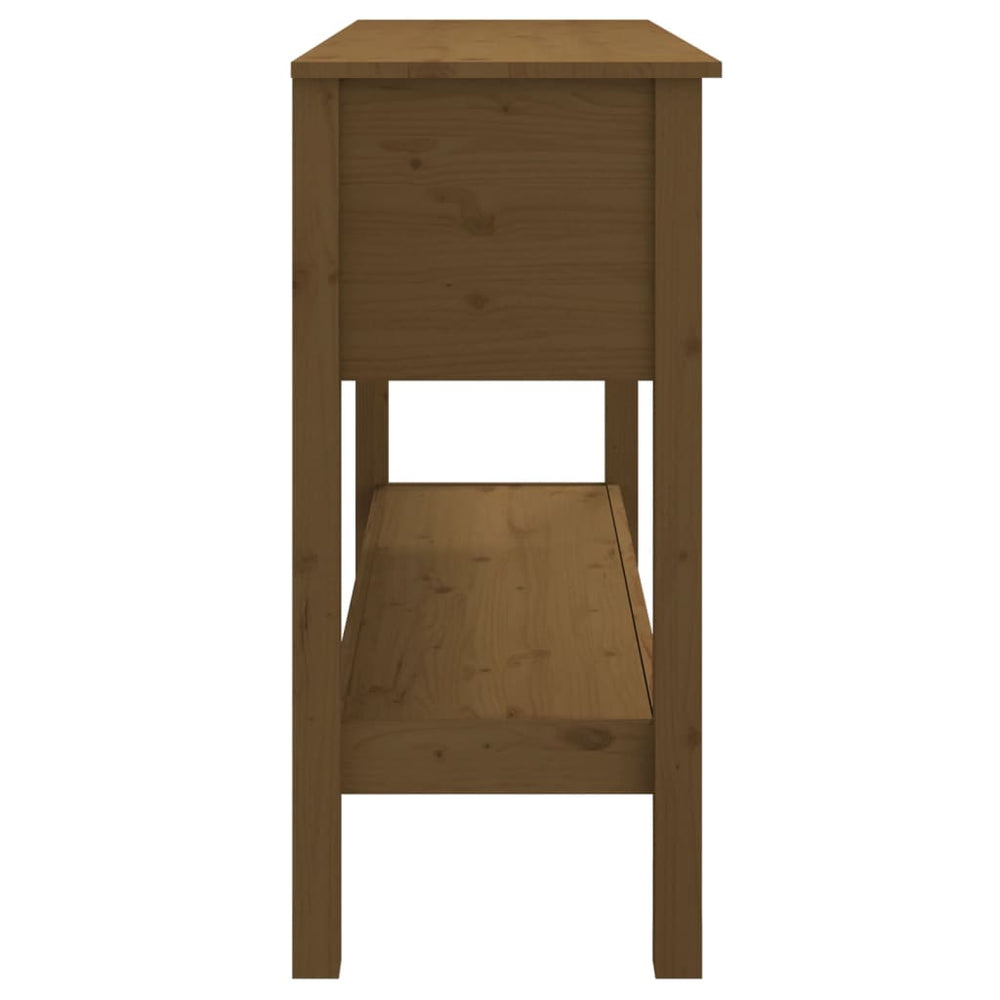 Wandtafel 100x35x75 cm massief grenenhout honingbruin MeubelReus