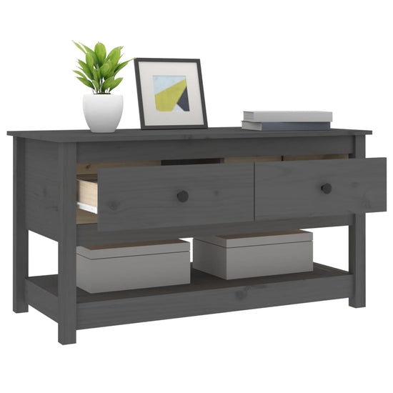 Salontafel 102x49x55 cm massief grenenhout grijs MeubelReus