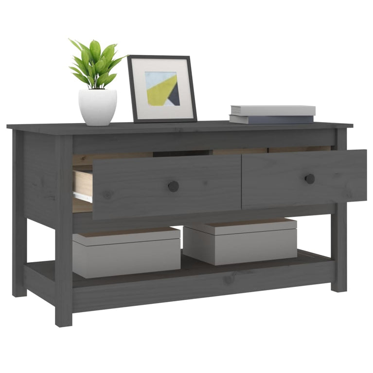 Salontafel 102x49x55 cm massief grenenhout grijs MeubelReus