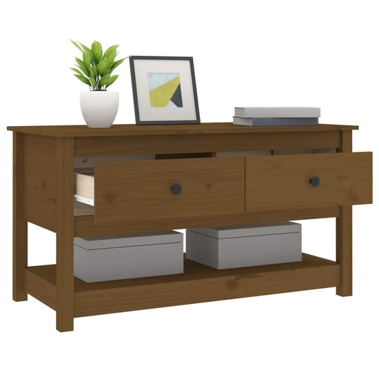 Salontafel 102x49x55 cm massief grenenhout honingbruin MeubelReus