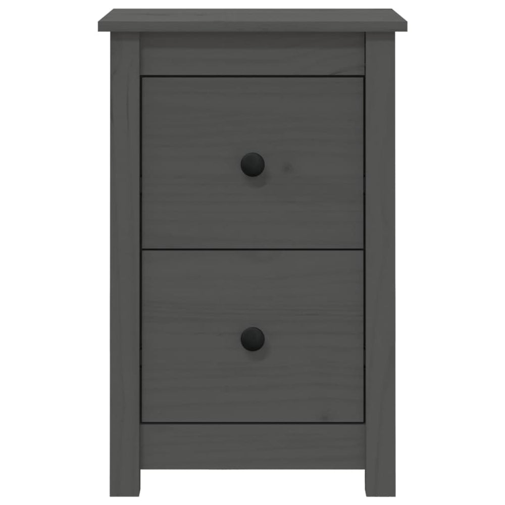 Nachtkastje 40x35x61,5 cm massief grenenhout grijs MeubelReus