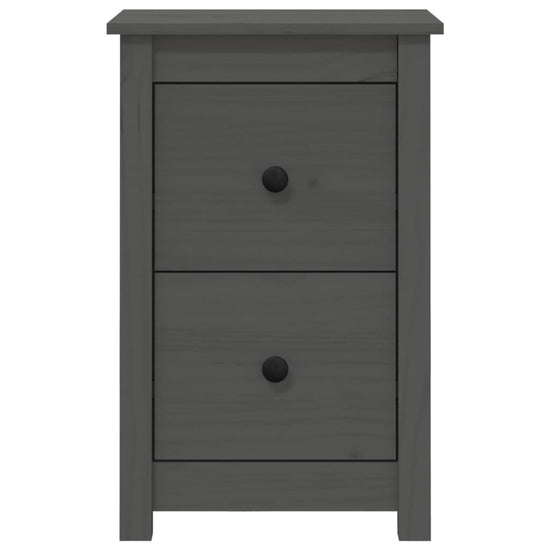 Nachtkastje 40x35x61,5 cm massief grenenhout grijs MeubelReus