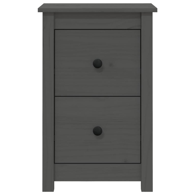 Nachtkastje 40x35x61,5 cm massief grenenhout grijs MeubelReus